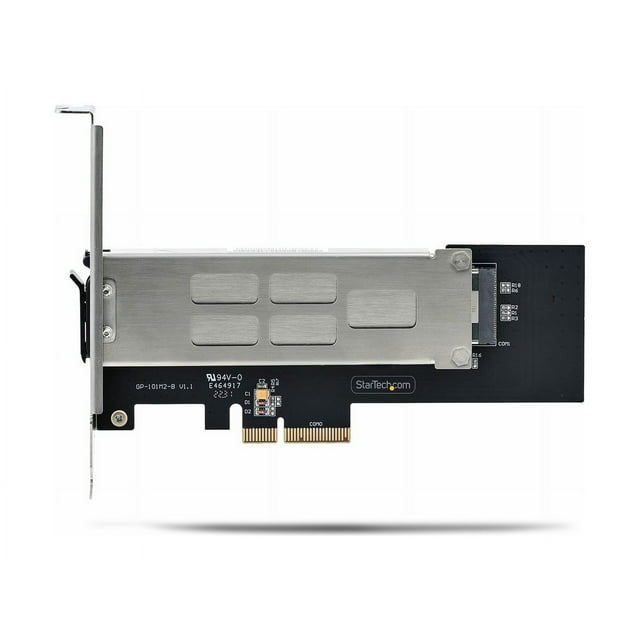 StarTech.com M.2 NVMe SSD to PCIe x4 Mobile Rack/Backplane with Removable Tray for PCI Express Expansion Slot, Tool-less Installation, PCIe 4.0/3.0 Hot-Swap Drive Bay, Key Lock 4.0 (NVMe) - 2 Keys Included - Interface adapter - M.2 - M.2 NVMe Card / PCIe 4.0 - PCIe 4.0 x4 - Noir, Argent - pour StarTech.com Slot d'Extension Ventilateur d'Échappement Arrière avec Connecteur LP4