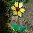 thumbnail image 2 of In the Breeze 2644 — 13.5-Inch Sunflower Spinner with Leaves, Realistic Printed Flower Spinner, 2 of 5