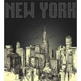 thumbnail image 3 of New York Duvet Cover Set, Grunge Pop Art Style Retro NYC Sky with Iconic Empire States Building City Print, Decorative 2 Piece Bedding Set with 1 Pillow Shams, Twin Size, Grey Yellow, by Ambesonne, 3 of 3