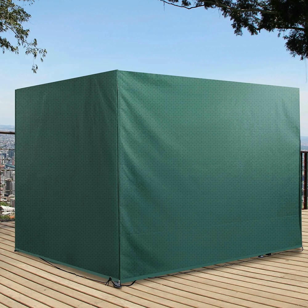 YYAo Hammock Patio Cover Furniture Garden Glider Chair Cover,3-Seater Patio Swing Cover, Outdoor Garden Protection Hammock Cover Waterproof, Dark Green