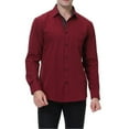 thumbnail image 2 of JUMESG Mens Dress Shirts Men's Dress Shirt Regular Fit Oxford Solid (,S), 2 of 4