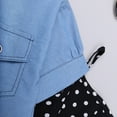 thumbnail image 6 of Utlike Girls Dresses Toddler Denim Jacket Polka Dot Layered Dress Set Outfits Girls Comfort Sundress Size 5 Years-6 Years, 6 of 9
