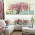 thumbnail image 1 of Pink Flowers on Lonely Tree - Landscape Canvas Art Print, 1 of 3