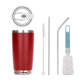 thumbnail image 1 of Vaso Térmico Bloosom  De 20oz Acero Inoxidable Con Popote Y Cepillo Rojo, 1 of 4