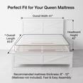 thumbnail image 7 of Miniyam Queen Bed with Barn Door Headboard and Footboard, Farmhouse Wood Platform Bed Frame, White, 7 of 7