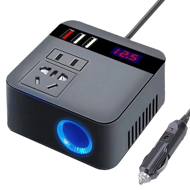 Inversor de Corriente para Automóvil DC12V/24V A DC110V/220V, 120 W , Pantalla LED, Adaptadores de Corriente, Inversores para Automóviles