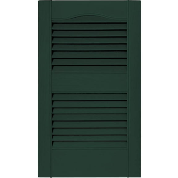 Builders Edge 14.5W in. Louvered Vinyl Shutters