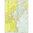 thumbnail image 2 of NOAA Historical Map and Chart Collection 24x32 Gold Ornate Wood Framed with Double Matting Museum Art Print Titled - Nautical Chart - Portland Harbor and Vicinity ca. 1974, 2 of 4