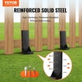 thumbnail image 2 of VEVOR Fence Post Anchor Repair Kit, 6 Pack Inner Diameter 3.5 x3.5 Inches Heavy Duty Steel Fence Post Support Stakes, 2 of 9