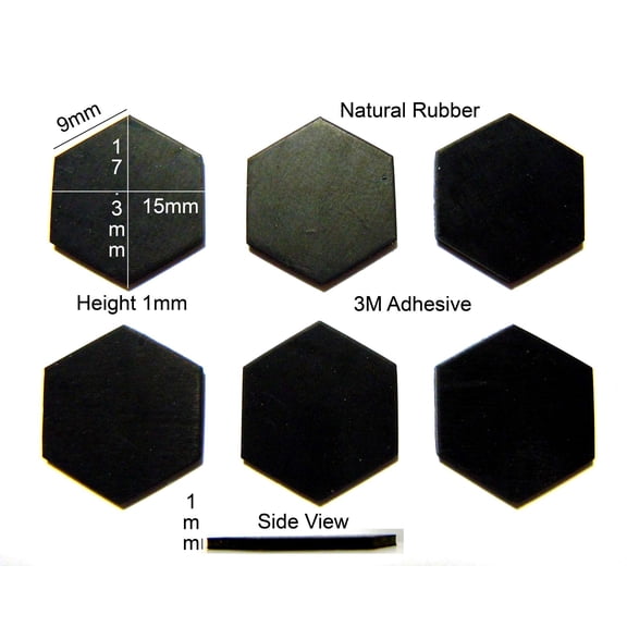 VATH Self Adhesive Rubber Feet 17.3mm(L) x 15mm(W) x 1mm(H) 6pcs [RB184]