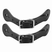 Kentucky Derby 2024 1 Pair Horse Riding Accessories Handmade Genuine Leather Equestrian Spur Strap (Black)