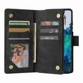 thumbnail image 6 of Galaxy S21 Ultra Wallet Case, Dteck Soft Leather Zipper Wallet Case Magnetic Buckle Horizontal Flip Cover with 5 Card Slots/Photo Pocks for Samsung Galaxy S21 Ultra, Black, 6 of 6