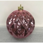 Holiday Time Blush Shiny, 6" (150mm) Shatterproof Christmas Ornament 1 Count