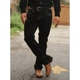 thumbnail image 3 of Reppunk Men's Black Contrast Stitch Bootcut Western Jeans, Classic Mid Rise Stretch Denim Pants for Business Casual Daily Work Wear, 3 of 6