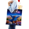 thumbnail image 4 of Wonder Park Bolso de tela con estampado de lienzo para mujer, bolsa de compras reutilizable y estética, con cremallera interior, regalo para mujer,38*45cm., 4 of 6