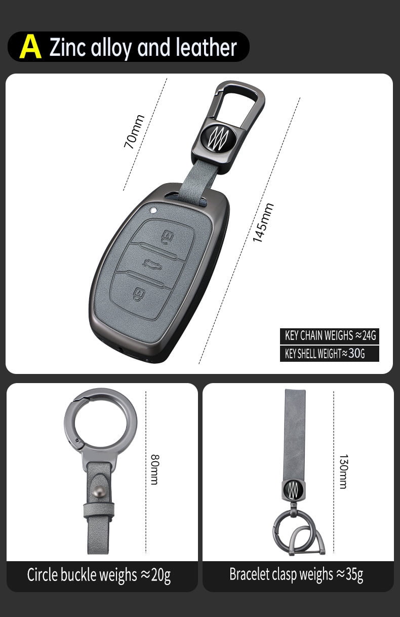 for Hyundai Key Fob Cover, Full Protection Key Case Shell Compatible with Hyundai Elantra Ioniq Sonata Tucson Elantra GT 4 Buttons