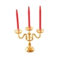 thumbnail image 5 of LeeQinersw 1/12 Dollhouse Candle Holder Doll House Candlestick for Cabinet Shelf Mantel Gold and Red, 5 of 9