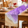 thumbnail image 5 of Purple Coastal Beach Table Runner 72 Inches, Summer Nautical Ocean Beige Seaside Bed Runner Dresser Scarves Tabletop for Indoor Outdoor Parties/Ceremony/Banquet, 18" x 72", 5 of 9