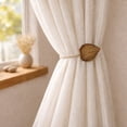 thumbnail image 2 of Evideco French Home Goods Ottawa Hearts Off-White Curtain Tiebacks 2 Count, 2 of 6
