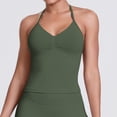 thumbnail image 3 of Sokhug Womens Halter Tank Tops Longline Strappy Top with Built-in Bra V Neck Backless Gym Workout Camis with Adjustable Strap, 3 of 8