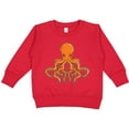 thumbnail image 2 of Inktastic Orange Octopus Toddler Sweatshirt, 2 of 4