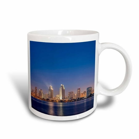 3dRose USA, California, Coronado Island, San Diego Skyline at Twilight. - Ceramic Mug,
