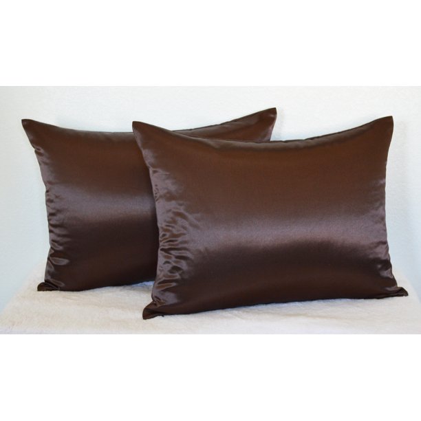 Aiking Home 350TC Bridal satin Pillow Cases, Zipper Closure (Pack of 2