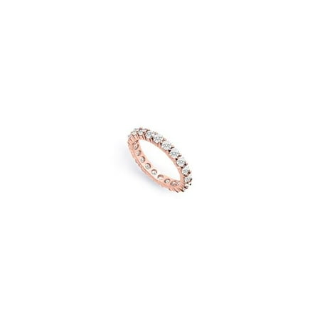 2CT 14K Rose Gold Best Diamond Eternity Ring for Wedding, Size (Best Wedding Ring Color For Trout)