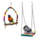 thumbnail image 1 of 2 piezas de juguetes para masticar columpio de pájaros: juguetes de campana de hamaca de loro adecuados para periquitos pequeños, cacatúas, pinzones, periquitos, guacamayos, loros, pájaros del amor Adepaton 220229, 1 of 9