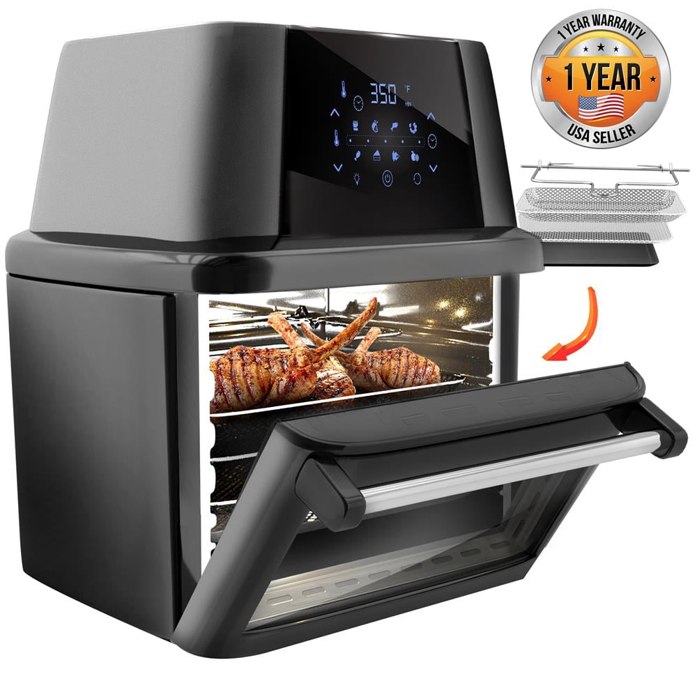 Nutrichef Pkairfr96 Countertop Air Fryer Oven And Food Dehydrator Electric Air Fry Rotisserie 