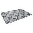 thumbnail image 3 of Northlight 4' x 6' Gray and White Fan Leaf Rectangular Outdoor Area Rug, 3 of 4