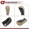 thumbnail image 4 of Unique Bargains Anti-Slip Gear Shift Knob Cover Car Stick Shifting Handle Protector for Ford Fiesta 09-12 Black Beige Faux Leather, 4 of 7