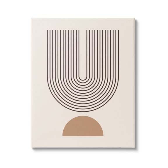 Stupell Industries Contemporary Boho Arch Abstract Painting Gallery Wrapped Canvas Print Wall Art, 36 x 48