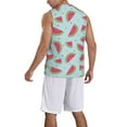 thumbnail image 2 of Honeii Watermelon print basktball shirt for men and women, Unisex basketball jersey for Theme party-Small, 2 of 6