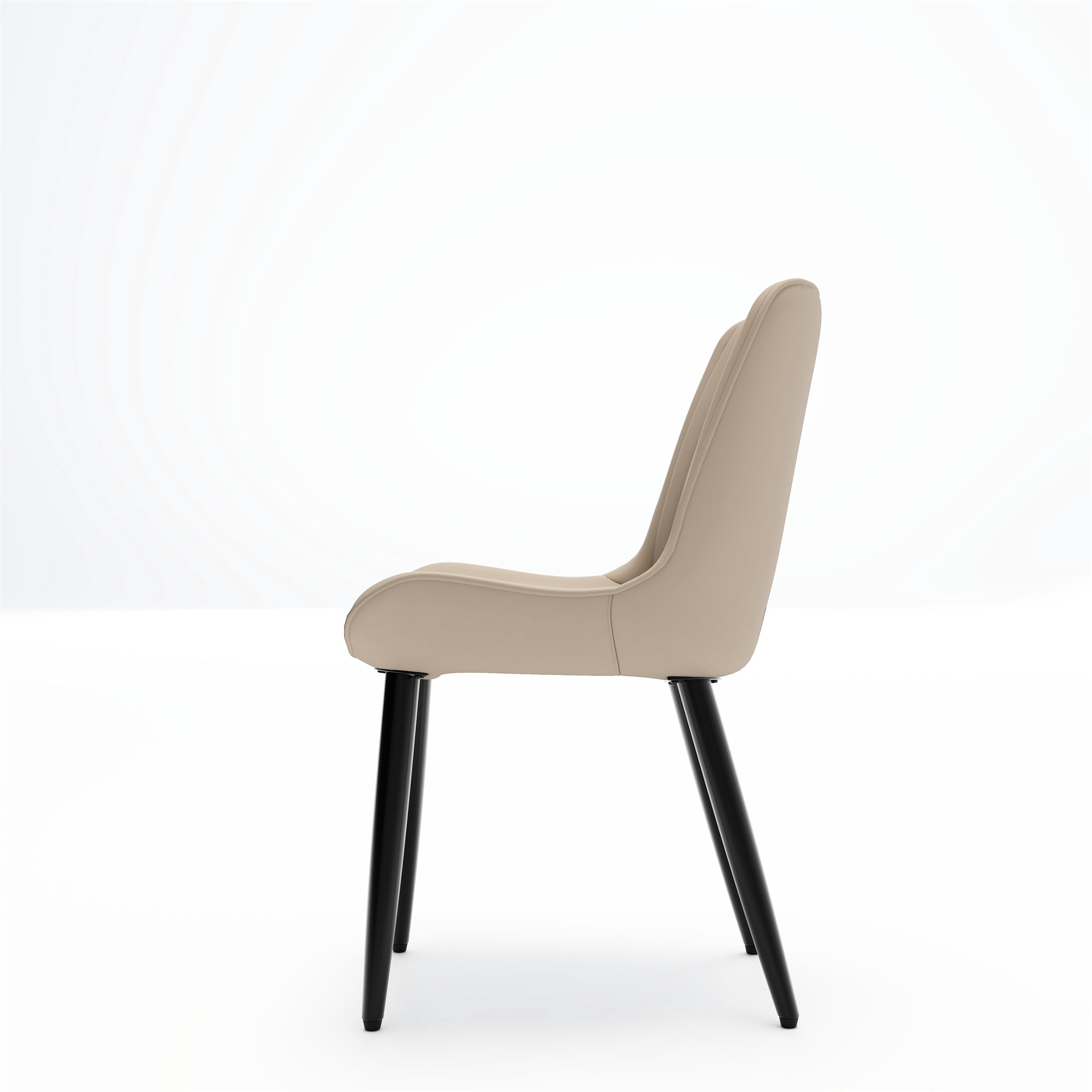 Alvantor Dining Chairs Set of 4 Upholstered Side Chairs with Padded Seats & Metal Legs for Kitchen Living Room Cream