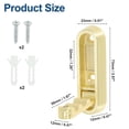 thumbnail image 2 of Unique Bargains Round Coat Hook Wall Mount Folding Hook Gold Tone 2.87"x0.91"x0.47", 2 of 7