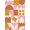 Pink, Pattern 19, variant on ODIKA 4'x6' Soft Pastel Tones Safari Adventure Washable Area Rug Whimsical Animal Patterns for Playful Spaces Stain Resistant, Low Pile, Easy Care for Dorm Room, Small Living