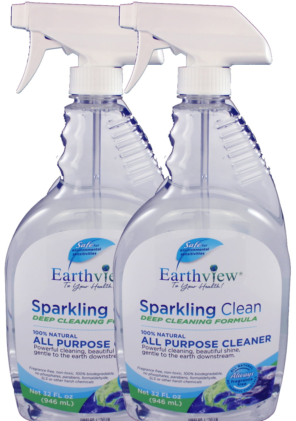  Earthview Bathroom Cleaner, Fragrance Free, 2 pk/ 32