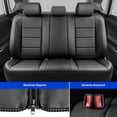 thumbnail image 4 of Fit for Mazda CX-30 2020-2026 Car Seat Covers,Full Set Faux Leather Seat Covers,Stretch Fit,Non-Slip,Breathable,Airbag Compatible,Black,2 Row 5 Seats, 4 of 11