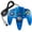 Clear Blue, variant on N64 Gaming Classic Controller, LUXMO Retro N64 Wired Gaming Gamepad Controller Joystick for N64 System Home Video Game Console（Black）
