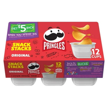 2X - Pringles Snack Stacks Original Potato Crisps Chips - 8oz/12ct