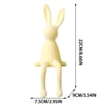 thumbnail image 3 of Decorative Sitting Rabbit Flocked Easter Spring Easter Decoration for Table Windowsill & Living Room Spring Farmhouse Home Decor Centerpiece Statue, Indoor Easter Decor & Gift, 3 of 7