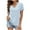 Light blue womens tops summer, variant on USSUMA Summer Tops for Women Trendy Cute Basic Chiffon Blouse Tunic Loose Fit Swiss Dot Solid Color Womens Tops Casual V Neck Short Sleeve Shirts for Women Dressy Casual
