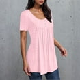 thumbnail image 7 of Summer Tops Trendy Loose Fitting Short Sleeve Tops for Women Tshirts Shirts for Women Cotton Plus Size Solid Color Tees T Shirts for Women Plus Size Loose Fit, 7 of 7
