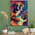 thumbnail image 2 of Boxer Dog Canvas Size 8x12 – Electric Guitar Canvas Print of Funny Boxer Dog Wall Art, Electric Guitar Music Wall Decor, Home Decor, Dog Lover, 2 of 5