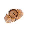 thumbnail image 3 of Reloj de pulsera de madera de bambú natural 3ATM agua unisex Anself De madera, 3 of 6