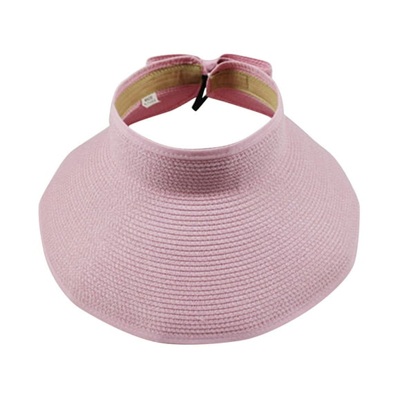 RUIG Womens Camping Hat Sun Visor Hats For Women Wide Brim Roll Up Ponytail Summer Beach Hat UPF Packable Foldable Travel