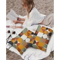 thumbnail image 3 of Pack of 2 Outdoor Pillow Covers, Nordic Retro Orange Black White Geometric Abstract Art Waterproof Square Throw Pillowcase Cushion Decorative Pillow Covers for Couch Patio Tent, 20x12 in, 3 of 6
