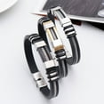thumbnail image 3 of Guardurnaity De Acero Para Hombres De Moda Punk Artesanía Exquisita Y Brazalete De Estructura Fuerte Brazalete Línea Lisa Ropa, zapatos y accesorios Miscelánea, 3 of 6