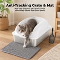 thumbnail image 5 of Alvantor XL Enclosed Stainless Steel Cat Litter Box with High Sides & Litter Mat, 5 of 7